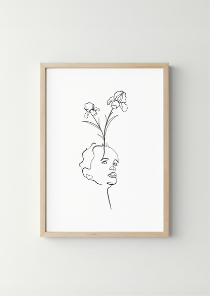 Geboortebloem met Gezicht / Naam