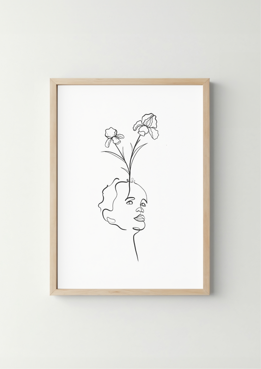 Geboortebloem met Gezicht / Naam