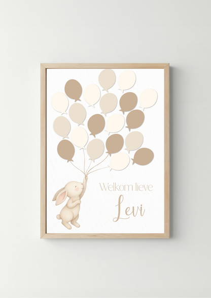 Gastenboek Konijn - babyshower
