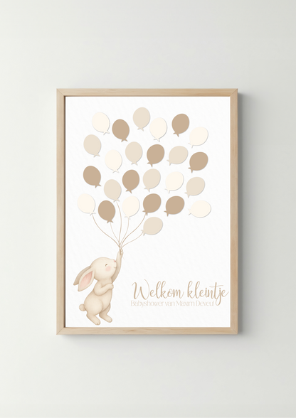 Gastenboek Konijn - babyshower