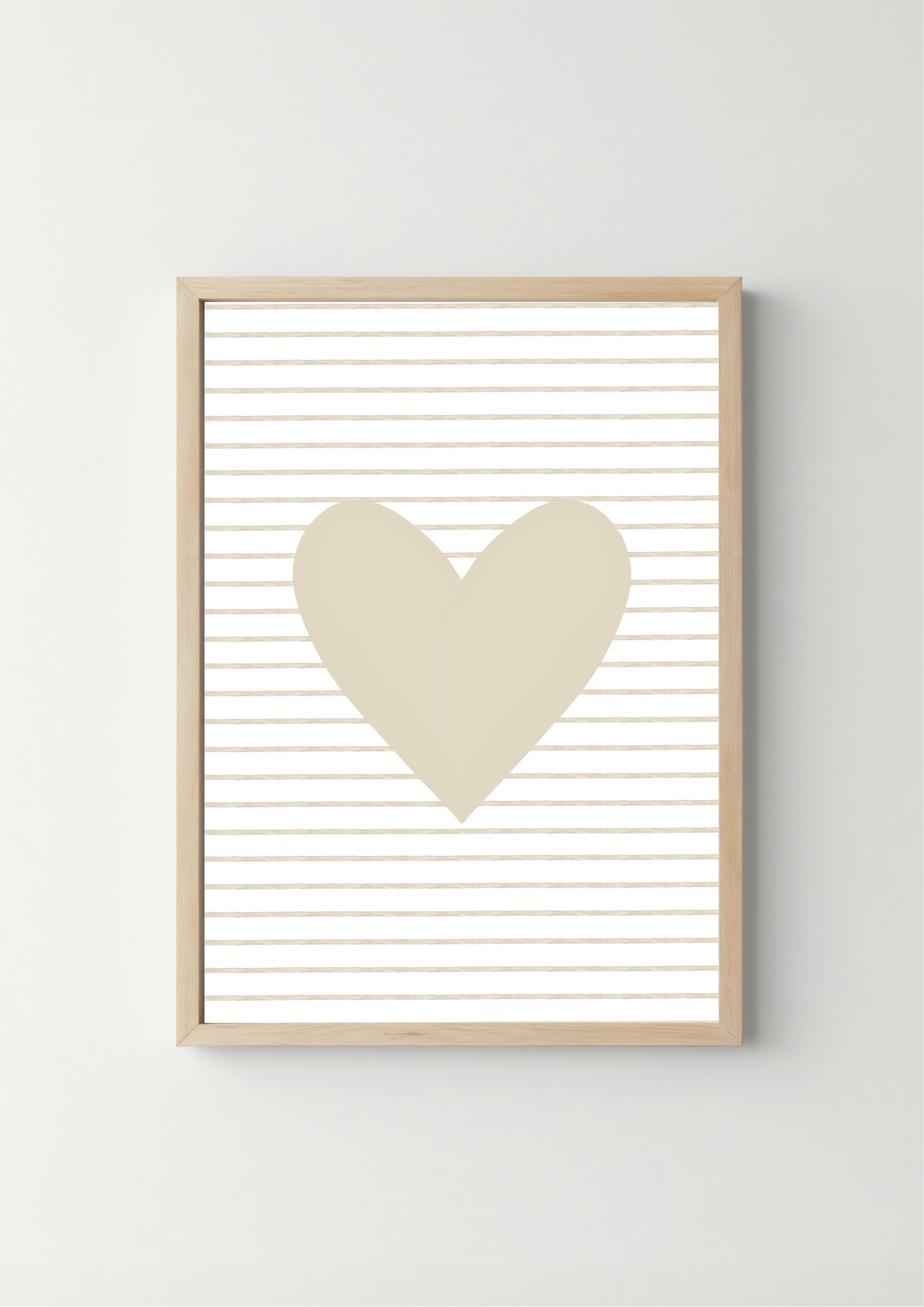 Hartje met strepen Poster