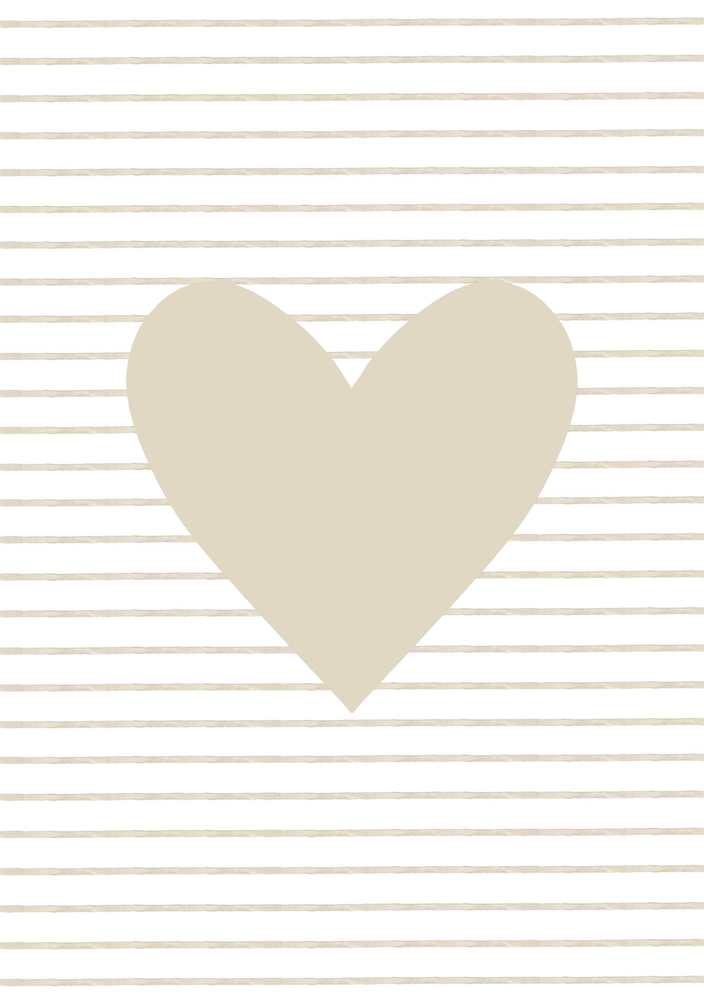 Hartje met strepen Poster