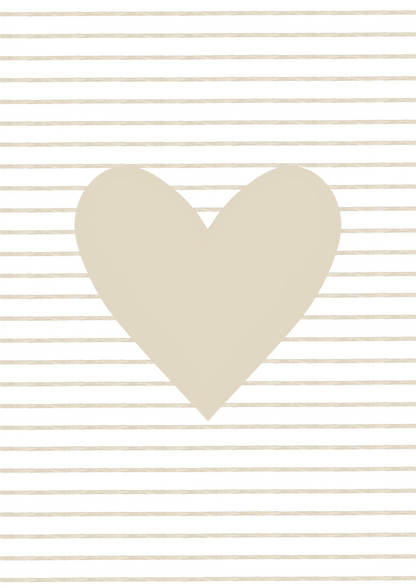 Hartje met strepen Poster