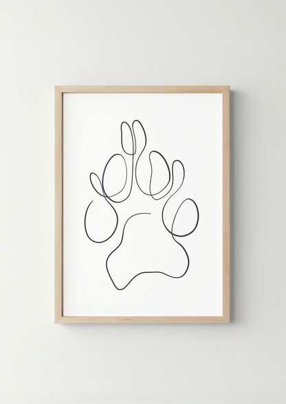 Dierenpoot Lijntekening