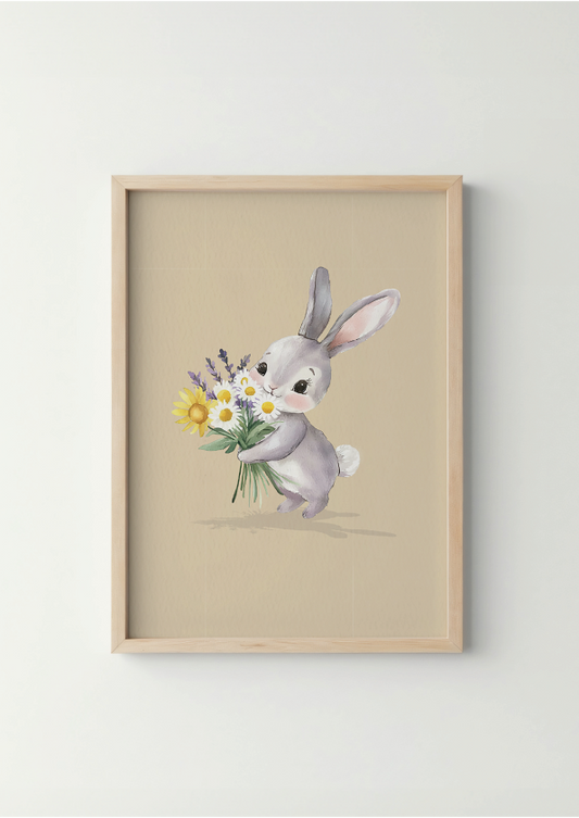 Schattig Konijntje - Woodland Poster - Personaliseerbaar