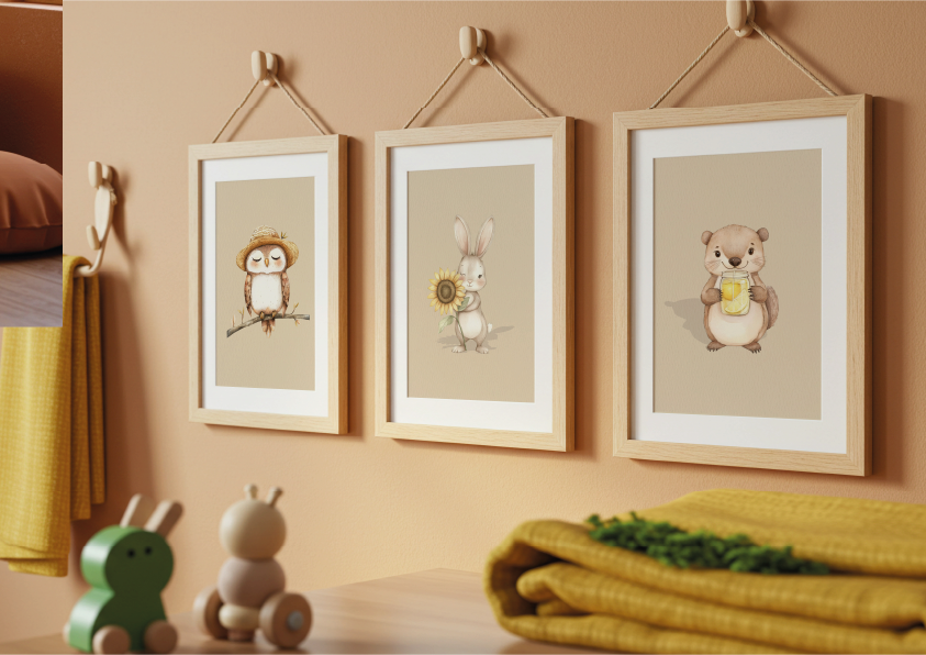 Zonnig Konijntje - Woodland Poster - Personaliseerbaar