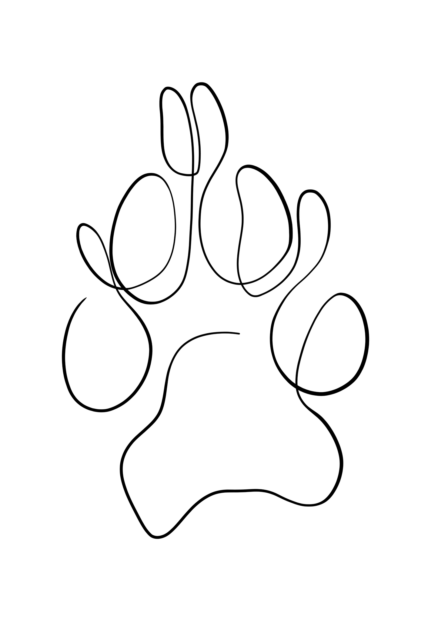 Dierenpoot Lijntekening