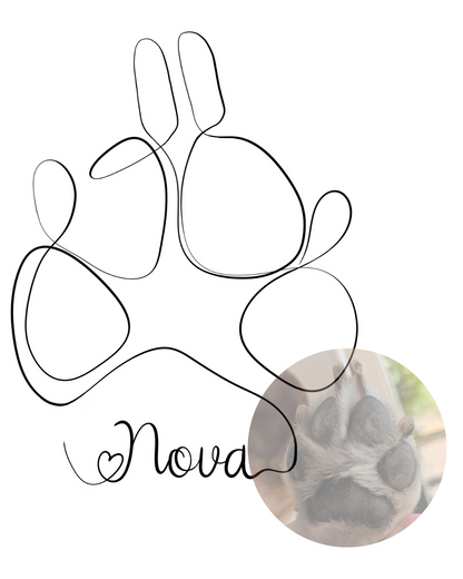 Dierenpoot Lijntekening