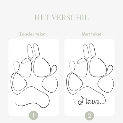 Dierenpoot Lijntekening