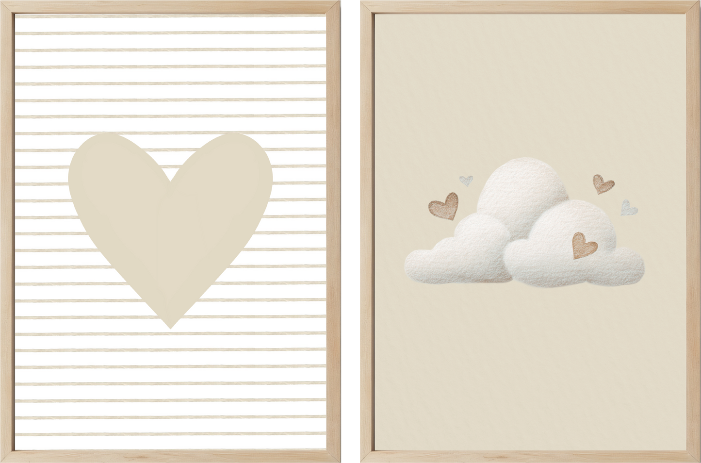 Wolk met hartjes poster