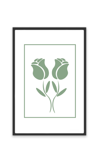 Emerald Roses Poster