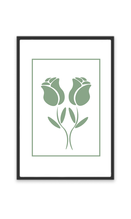 Emerald Roses Poster