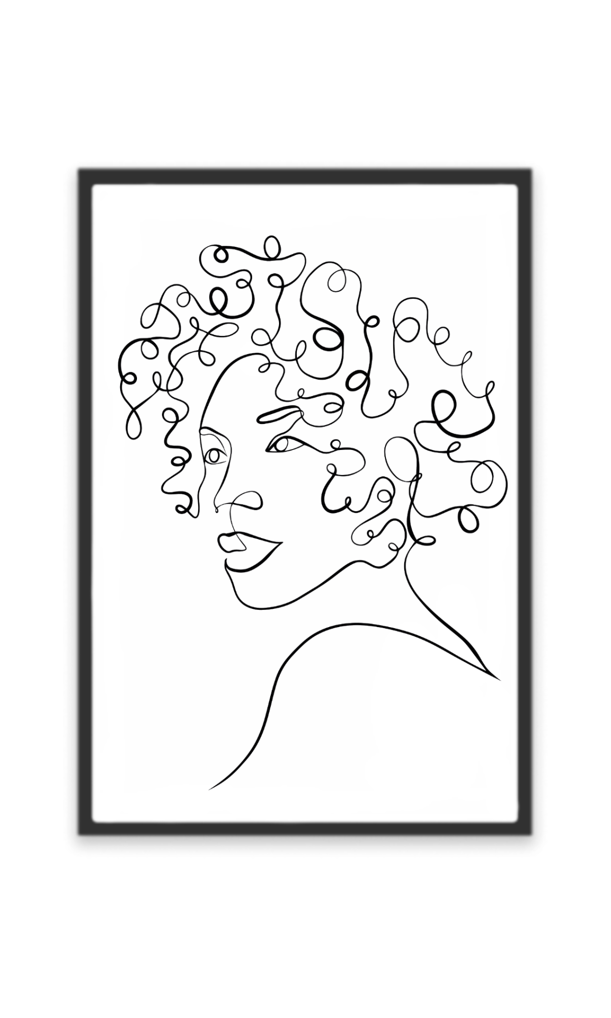 Artful Curls Poster