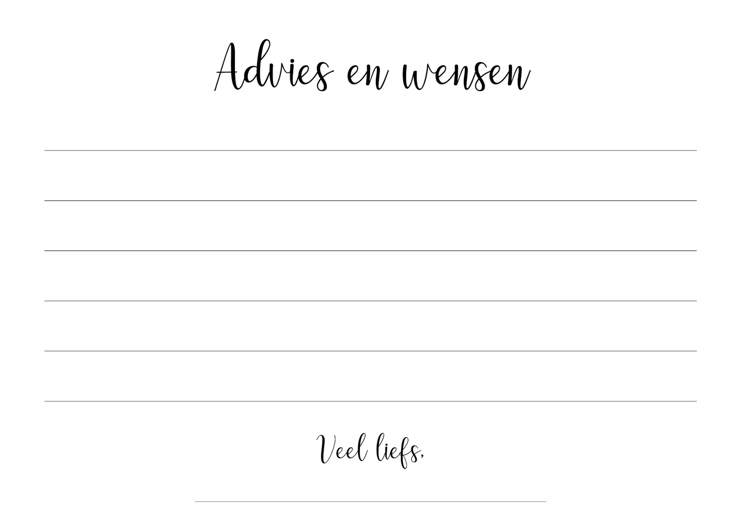 Advies en Wenskaart  – Babyshower