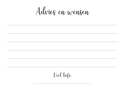 Advies en Wenskaart  – Babyshower