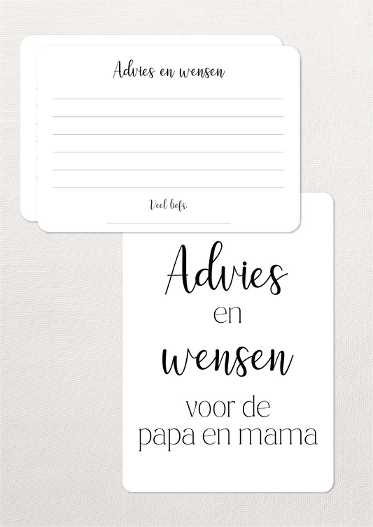 Advies en Wenskaart  – Babyshower