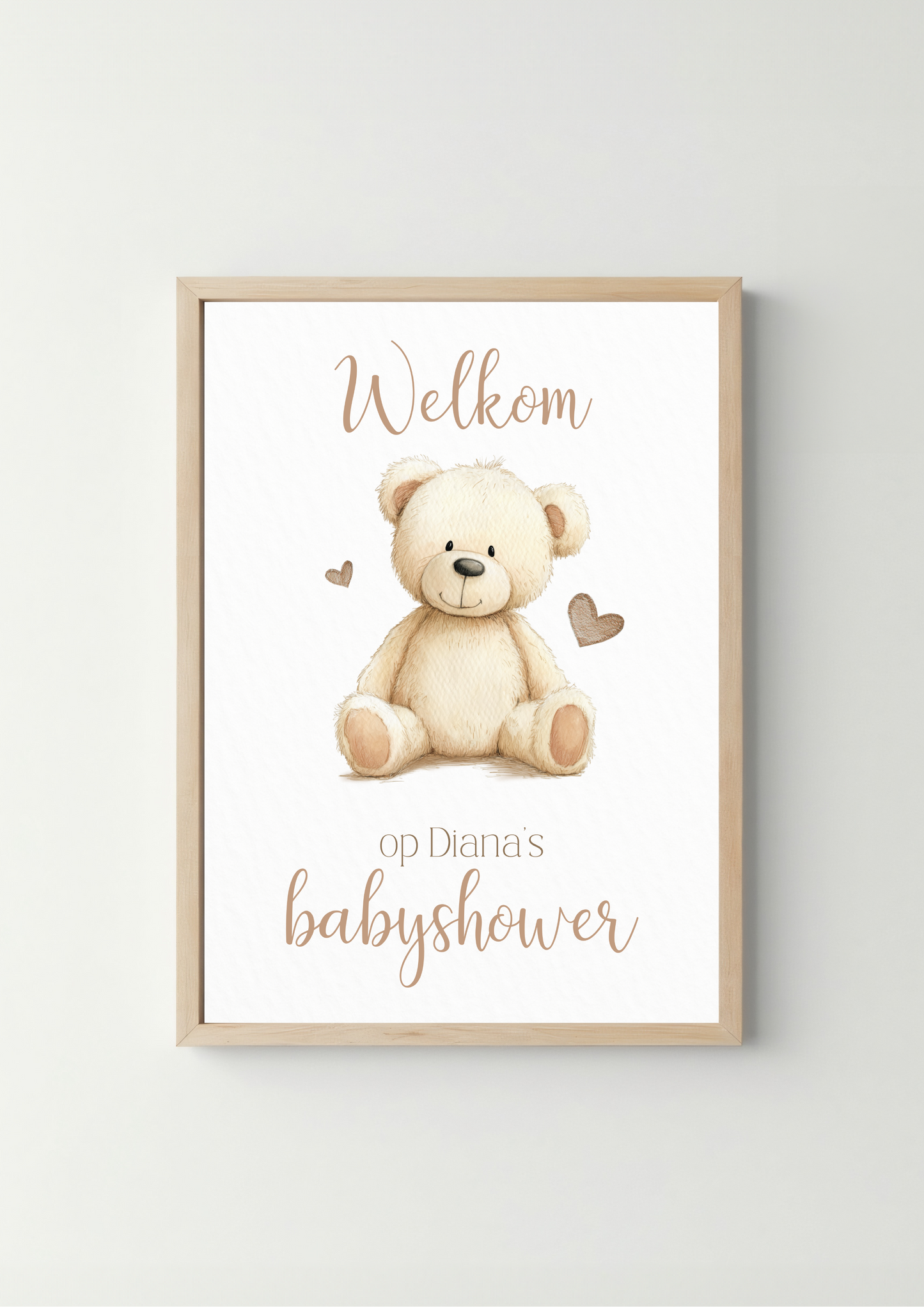 Welkomsposter Beer - Babyshower