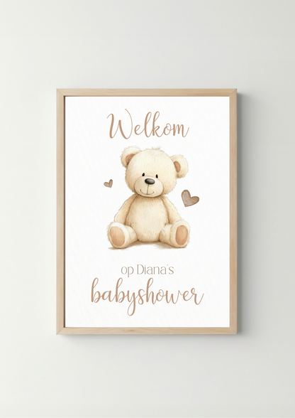 Welkomsposter Beer - Babyshower