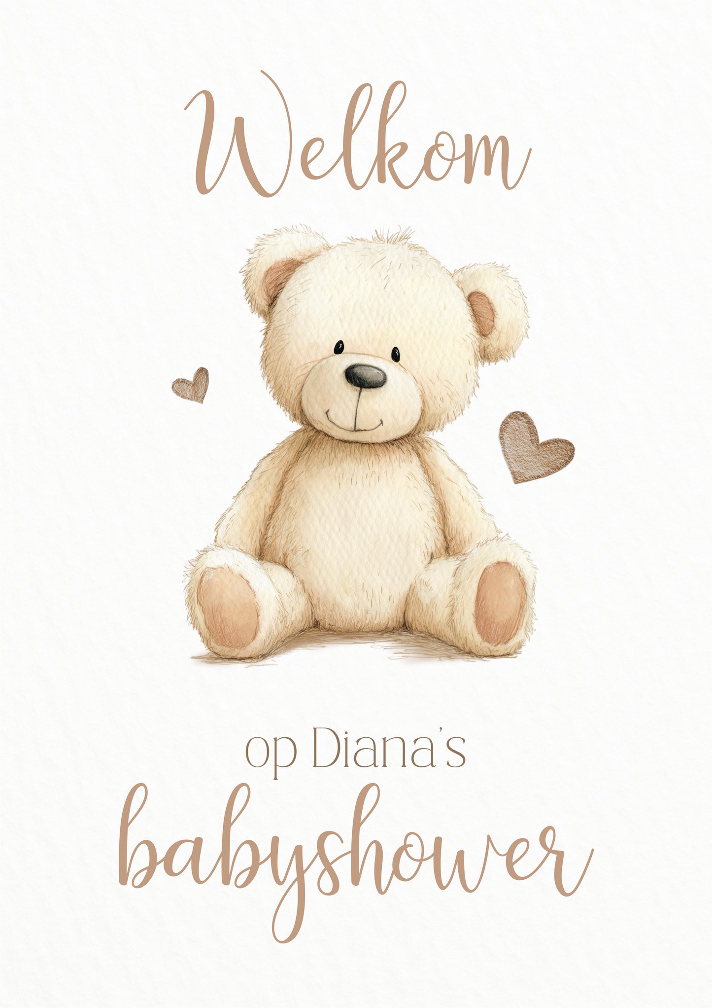 Welkomsposter Beer - Babyshower