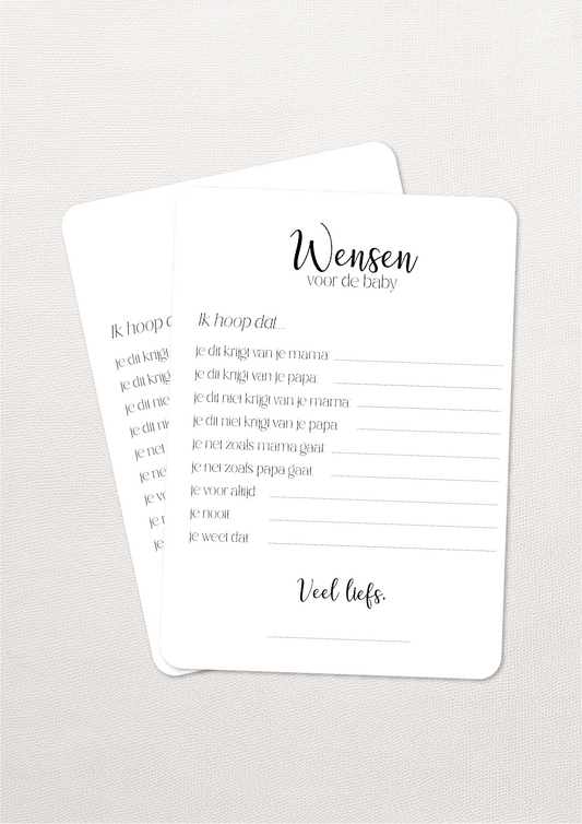 Wenskaarten - Babyshower