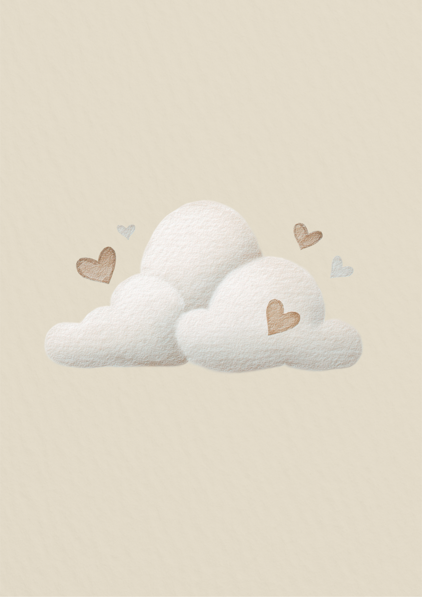 Wolk met hartjes poster